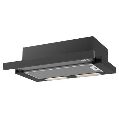 Amica Flachschirmhaube FH 664 621 S | Dunstabzugshaube 60 cm | 415 m³/h | LED | 3 Stufen | Aluminiumfilter | Schwarz
