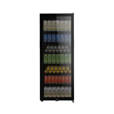 Amica Getränkekühlschrank FK 344 150 S | 237 Liter | Flaschenkühlschrank | LED-Beleuchtung | Türschloss | Schwarz