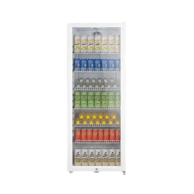 Amica Getränkekühlschrank FK 344 150 W | 237L | Glastür UV-Schutz | 126 Flaschen | 6 Metallablagen | weiß