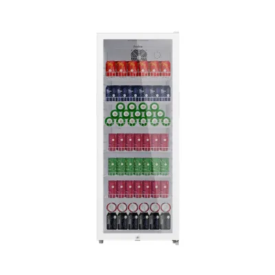 Amica Getränkekühlschrank FK 344150 W | 237 Liter | Glastür UV-Schutz | LED-Beleuchtung | 141x54,5x54 cm | weiß