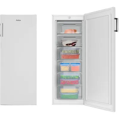 Amica Gefrierschrank GS 324 180 W | 177 l | Standgerät | 144 cm Höhe | Energieeffizienzklasse D | 4 Schubladen | Weiß