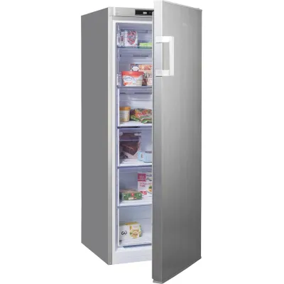 Amica Gefrierschrank GSN 324 160 E | Standgerät | 174 l | NoFrost | Edelstahloptik | 145,5x54x59,5 cm | Energieklasse E