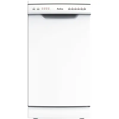 Amica Geschirrspüler GSP 14544-1 W | Standgerät 45cm | 9 Maßgedecke | 6 Programme | Aquastop | Startzeitvorwahl | Weiß