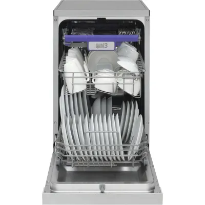 Amica Stand-Geschirrspüler GSP 531 100 E | 45 cm | 10 Maßgedecke | 6 Programme | OpenDry | AquaStopp | Silber