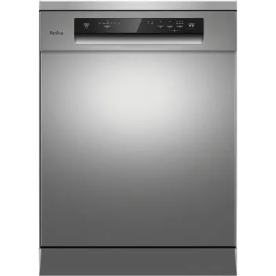 Amica Geschirrspüler GSP 544 100 E | Standgerät 60cm | 14 Maßgedecke | 6 Programme | Edelstahl | Aquastopp | OpenDry