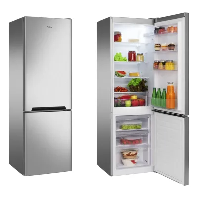 Amica Kühl-Gefrierkombination KGCL 387 120 E | 268 l | 170 cm Höhe | FrostControl | Energieeffizienz D | Edelstahloptik