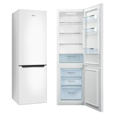 Amica Kühl-Gefrierkombination KGCL 387 150 W | 262 L | FrostControl | VitControl Plus | LED-Beleuchtung | 176 cm | Weiß