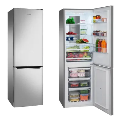 Amica KGCN 387 145 E Kühl-Gefrierkombination | 231l | NoFrost | Edelstahloptik | Energieklasse C | 37dB | Silber