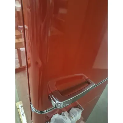 Amica Kühl-Gefrierkombination KGCR 387 101 R | Retro Design | 244 L | 181 cm Höhe | Energieklasse D | Rot, B-Ware