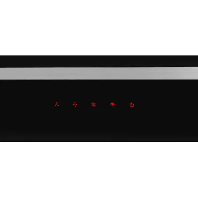 Amica Kaminhaube KHF 664 611 S | Dunstabzugshaube 60 cm | 595 m³/h | A++ | SensorTouch | LED | Schwarz Glas/Edelstahl