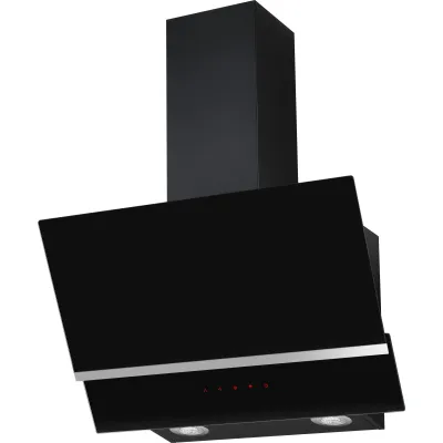 Amica Kaminhaube KHF 664 611 S | Dunstabzugshaube 60 cm | 595 m³/h | A++ | SensorTouch | LED | Schwarz Glas/Edelstahl