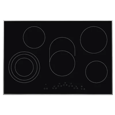 Amica KMC 745 100 E Glaskeramikkochfeld | 77 cm | 5 Kochzonen | Bräterzone | Edelstahlrahmen | Touch-Control