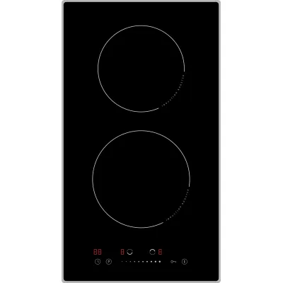 AMICA Induktionskochfeld KMI 751 000 E | 30 cm autark | 2 Kochzonen | Timer | Booster | Edelstahlrahmen | Einbau