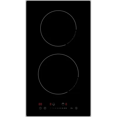 AMICA Induktionskochfeld KMI 751 000 E | 30 cm autark | 2 Kochzonen | Timer | Booster | Edelstahlrahmen | Einbau