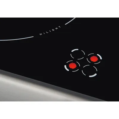 AMICA Induktionskochfeld KMI 752 630 E | 77cm | 5 Kochzonen | Bridge-Zone | Edelstahlrahmen | Slider-Touch