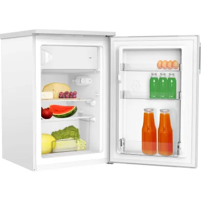 Amica Kühlschrank mit Gefrierfach KS 15463 W | 107 l | 85 cm Höhe | Standgerät | LED | Energieeffizienz E | Weiß