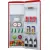 Bild: Amica Retro Kühlschrank KSR 364 150 R | Standkühlschrank mit Gefrierfach | 218 L | LED | 144x55x61,5 cm | chili red