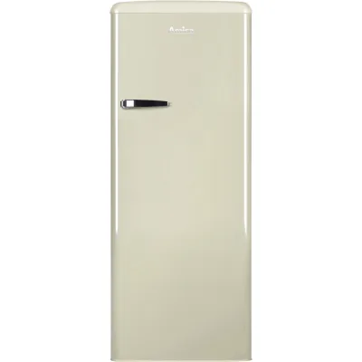 Amica Vollraum-Kühlschrank VKSR 354 155 B | Retro Design | 229 l | 144 cm Höhe | Abtauautomatik | LED | beige