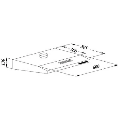 Amica Unterbau-Dunstabzugshaube UH 17010-4 E | 60 cm | Edelstahl | 178 m³/h | LED | Abluft/Umluft | Energieklasse C