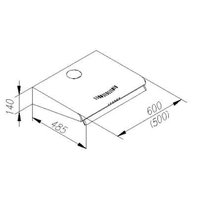 Amica Unterbau-Dunstabzugshaube UH 17111-3 E | 60 cm | Edelstahl | 178 m³/h | LED | Abluft/Umluft | 3 Stufen