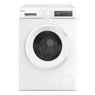 Amica Waschmaschine WA 474 021 | Frontlader 7 kg | 1400 U/min | 15 Programme | Startzeitvorwahl | Aquastop | Weiß