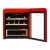 Bild: Amica Retro Weinkühlschrank WKR 341 910 R | 10 Flaschen | 48l | 1 Temperaturzone | Holz-Ablagen | LED | UV-Schutz | Rot