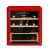 Bild: Amica Retro Weinkühlschrank WKR 341 910 R | 10 Flaschen | 48l | 1 Temperaturzone | Holz-Ablagen | LED | UV-Schutz | Rot