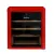 Bild: Amica Retro Weinkühlschrank WKR 341 910 R | 10 Flaschen | 48l | 1 Temperaturzone | Holz-Ablagen | LED | UV-Schutz | Rot