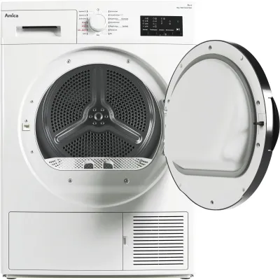 Amica Wärmepumpentrockner WTP 488 031 | 8 kg | A++ | 15 Programme | Startzeitvorwahl | Knitterschutz | Weiß