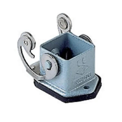 ILME Anbaugehäuse CKAX 03 I | Rechtecksteckverbinder Gr. 21.21 | Zink | 30x24 mm | IP44 | Edelstahlbügel
