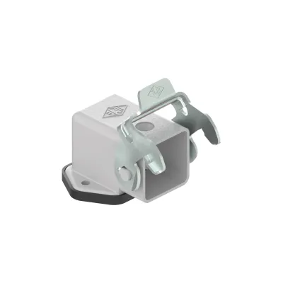 ILME Anbaugehäuse gewinkelt CKA 03 IA | Gehäuse für Rechtecksteckverbinder | Gr.21.21 | Zink | IP44 | grau