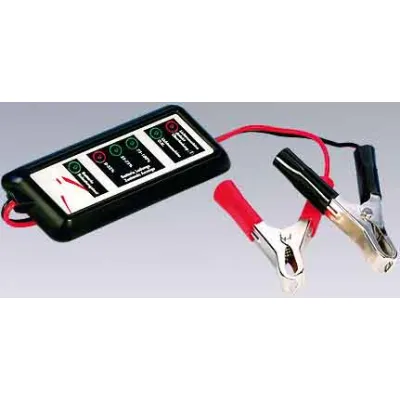 Ansmann Testgerät KFZ-Power Check 4000002 | 12V Starterbatterie Prüfer | Kurzschlussschutz | schwarz