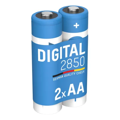 Ansmann Akku Mignon AA A2850AAB2-PHOTO 5035082 | NiMH 1,2V | 2850mAh | 2er Blister | Schnellladefähig | wiederaufladbar