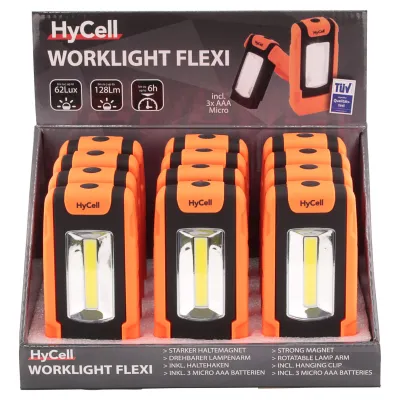 Ansmann Werkstattleuchte mit Magnet u. Halteclip LED 128lm inkl.3xAAA,L=128xB=30