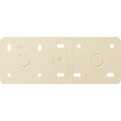 GIRA Montageplatte 3-fach | Aufputz | Kunststoff cremeweiß | schwer entflammbar | horizontal & vertikal montierbar