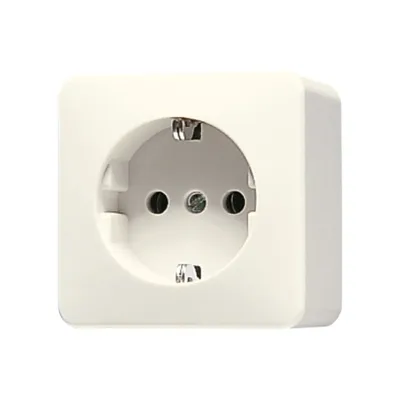 Jung SCHUKO-Steckdose 620A AP600 | Aufputz | 1-fach | 16A 250V | Duroplast | 61x61x47mm | cremeweiß