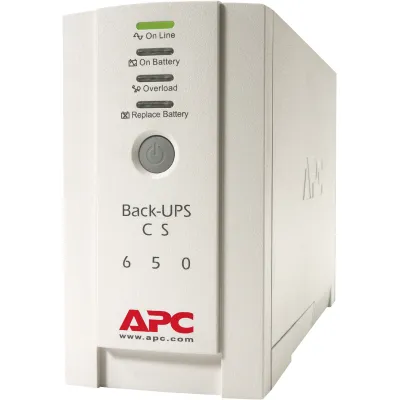 APC USV Back-UPS CS BK650EI | 650VA 400W | 230V | Überspannungsschutz | USB & RJ45 | 3x C13 Ausgänge | Schwarz