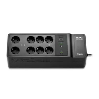 APC USV Back-UPS BE850G2-GR | 850VA 520W | 8x Schuko (6x batteriegepuffert) | USB-C & USB-A | Überlastschutz | schwarz