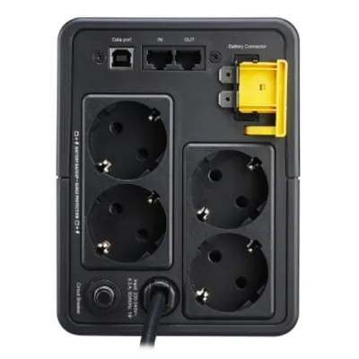 APC USV Back-UPS BX950MI-GR 950VA 520W Line-Interaktiv | 4 Schuko-Ausgänge | AVR | USB | Überspannungsschutz | Schwarz