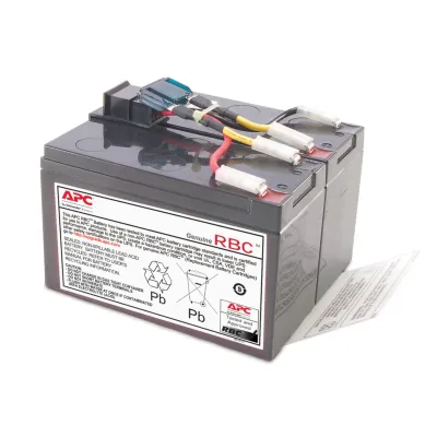 APC Ersatzbatterie RBC48 | USV Akku 24V 168000mAh | Original Blei-Säure Austauschbatterie | 2 Zellen | für SUA750 Serie