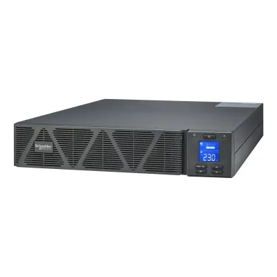 Schneider Electric USV Rack Online SRVS3KRIRK | 3000VA 2400W | 1-phasig | 19 Zoll | 230V | SNMP | USB RS232 | Schwarz