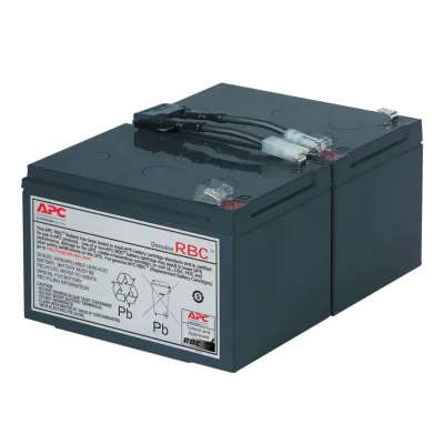 APC Ersatzbatterie RBC6 | USV Akku 12V 12000mAh | Bleisäure | komplett montiert | 2 Zellen | 94x152x196mm | schwarz