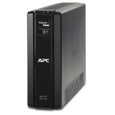 APC USV Back-UPS Pro BR1500G-GR | 1500VA | 230V Schuko | Line-Interactive | Überspannungsschutz | 6 Anschlüsse | Schwarz