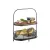 Bild: APS Etagere 2-stufig ALL-ROUNDER 30336 | Serviergestell mit 2 Körben & Akazienholz | Metall schwarz | 31x17x37,5 cm