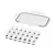 Bild: APS Eiswürfelform 2er Set 36103 | Eiswürfelformer mit Deckel | 21 Eiswürfel je Form | 25x15x4 cm | Weiß/Grau