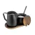 Bild: APS Milch- und Zucker-Set 634 | 5-teilig | Edelstahl & Akazienholz | rostbeständig | 19x10 cm | Schwarz