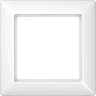 JUNG Rahmen 1-fach AS581BFWW | Abdeckrahmen AS 500 universal | bruchsicher | Thermoplast | IP44 | glänzend | alpinweiß