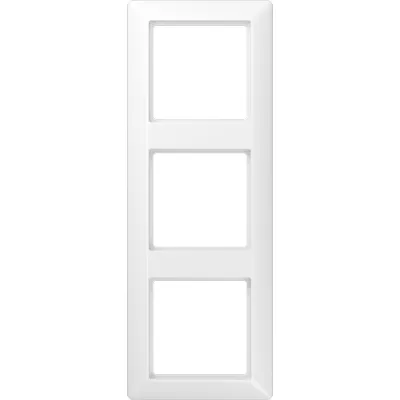 JUNG Rahmen 3fach AS583BFWW | Unterputzrahmen | bruchsicher | IP44 | waagerecht/ senkrecht | Thermoplast | alpinweiß