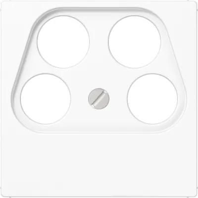 JUNG Abdeckung für SAT-TV-Steckdose 4-Loch A561-4SAT2WW | bruchsicher | Schraubbefestigung | Duroplast | alpinweiß