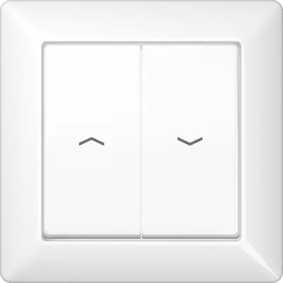 JUNG Wippe Abdeckung AS590-5PWW Jalousieschalter | Symbole Pfeile | Duroplast glänzend | alpinweiß